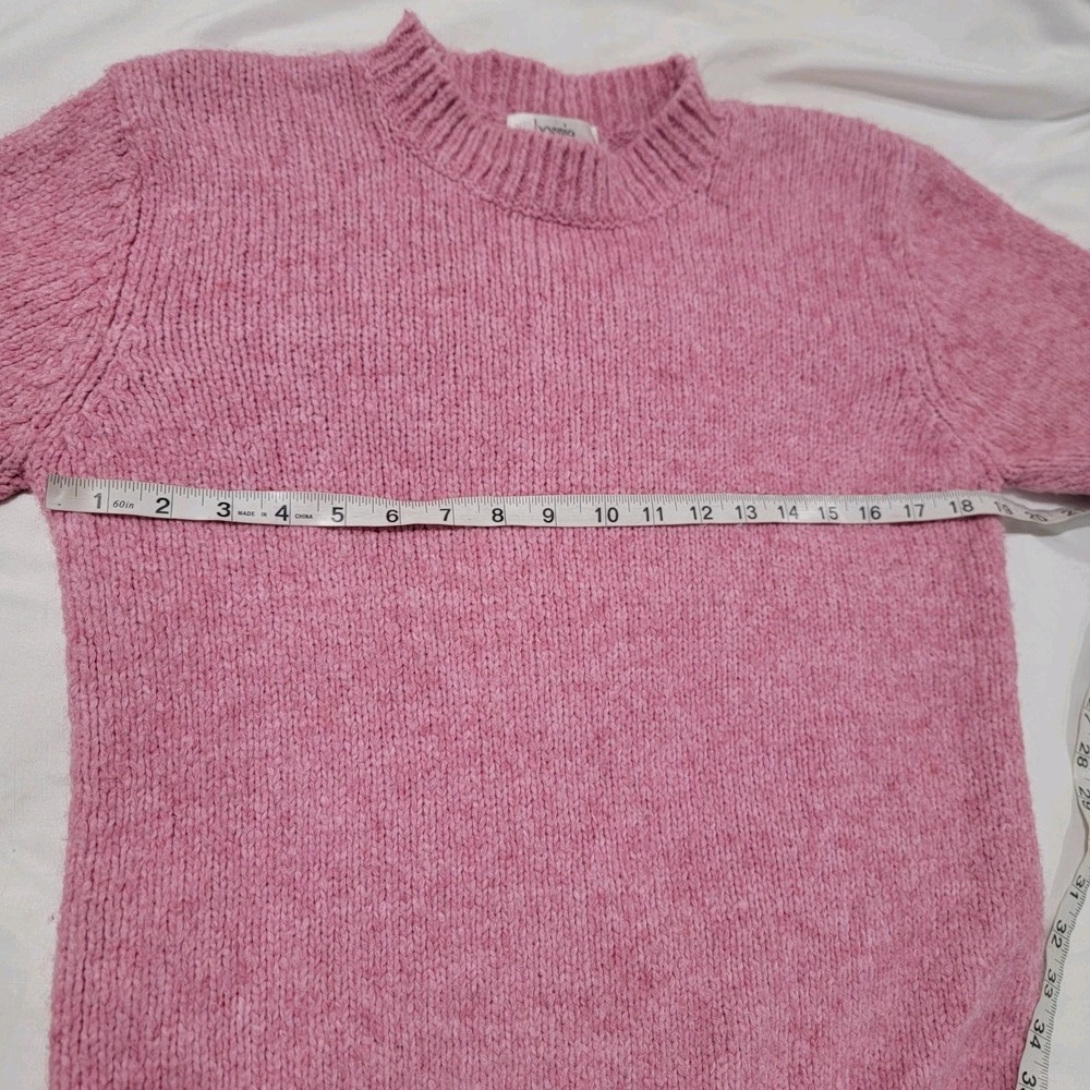 Vintage Womens Sweater Size Small Wool Blend Pink Soft Girl Ballerina Cozy Knit - Picture 6 of 6